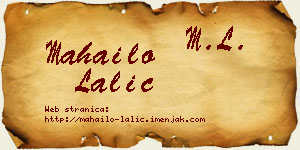 Mahailo Lalić vizit kartica